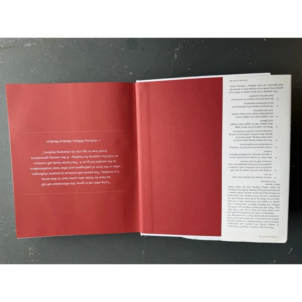 Medical Medium Cleanse to Heal by Anthony William Hardcover Book w/ Dust Jacket